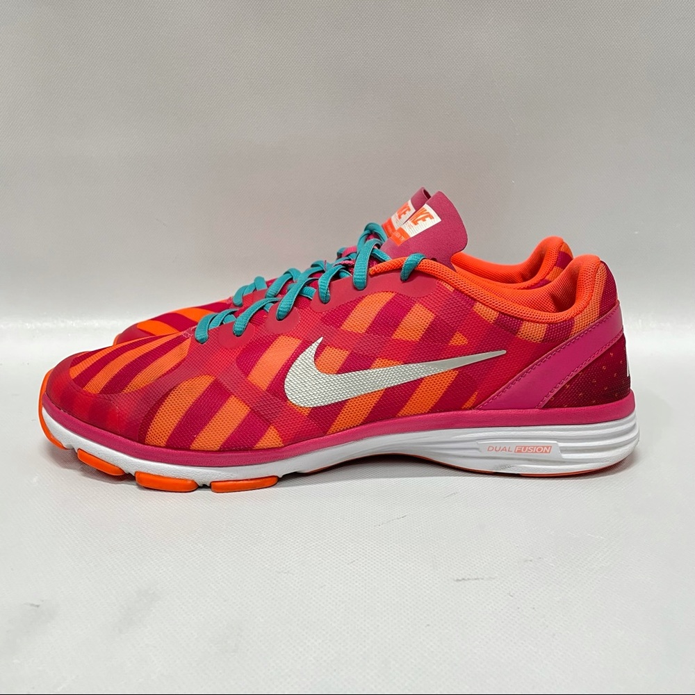 Nike Dual Fusion TR Print Orange Red Shoes 579812-600 Women’s Size 10